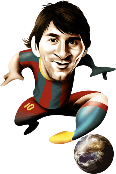 Lionel Messi Cartoon Superhero