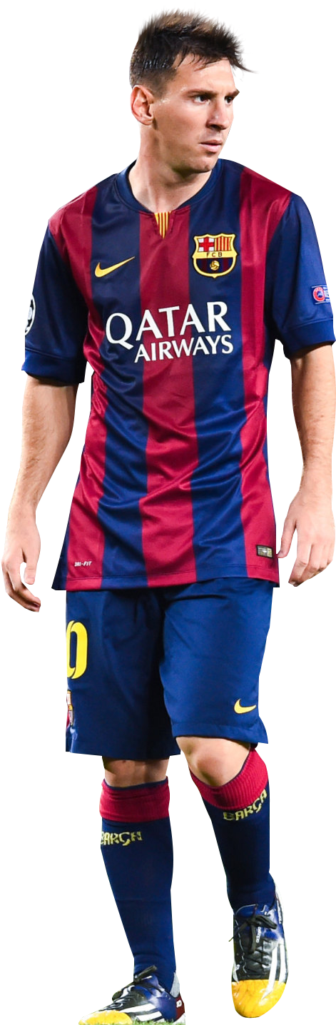 Lionel Messi F C Barcelona Kit PNG with transparent background