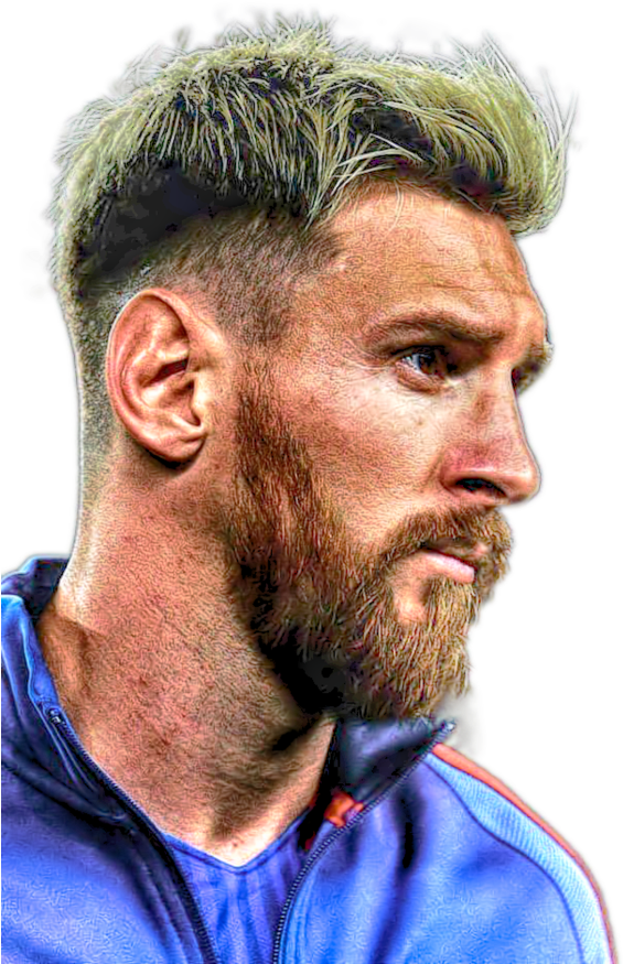 Lionel Messi Profile Portrait PNG with transparent background