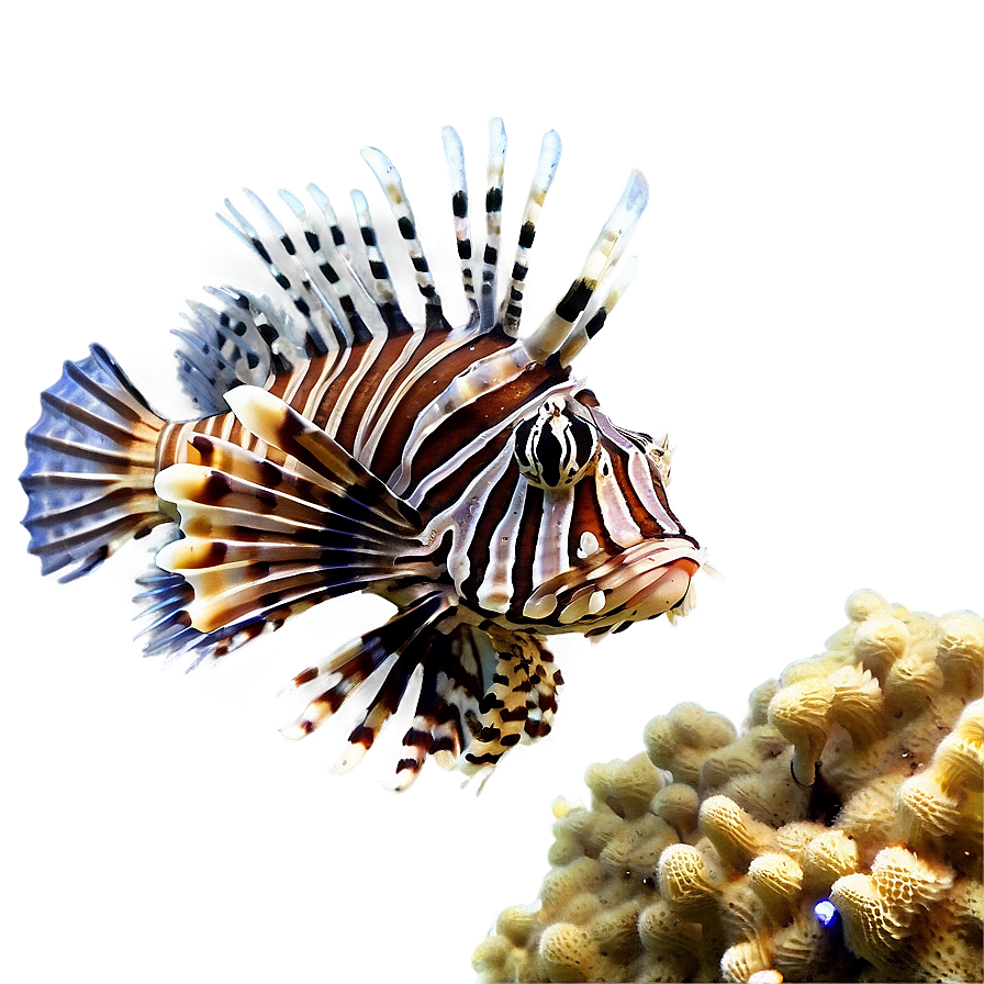 Lionfish In Coral Reef Png 14