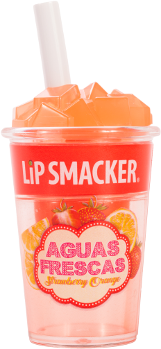 Lip Smacker Aguas Frescas Strawberry Orange Cup PNG with transparent background