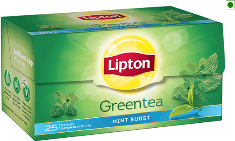 Lipton Green Tea 25 Tea Bags , Png Download - Lipton Green Tea Mint Burst, Transparent Png PNG with transparent background