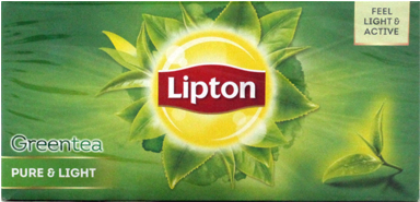 Lipton Green Tea Pure Light Packaging