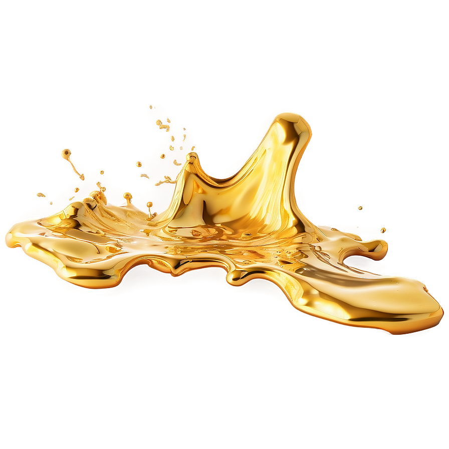Liquid Gold Splash Effect PNG 06282024 PNG image with a transparent background, free high-resolution download