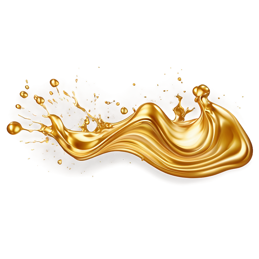 Liquid Gold Splash Effect PNG 06282024 PNG image with a transparent background, free high-resolution download