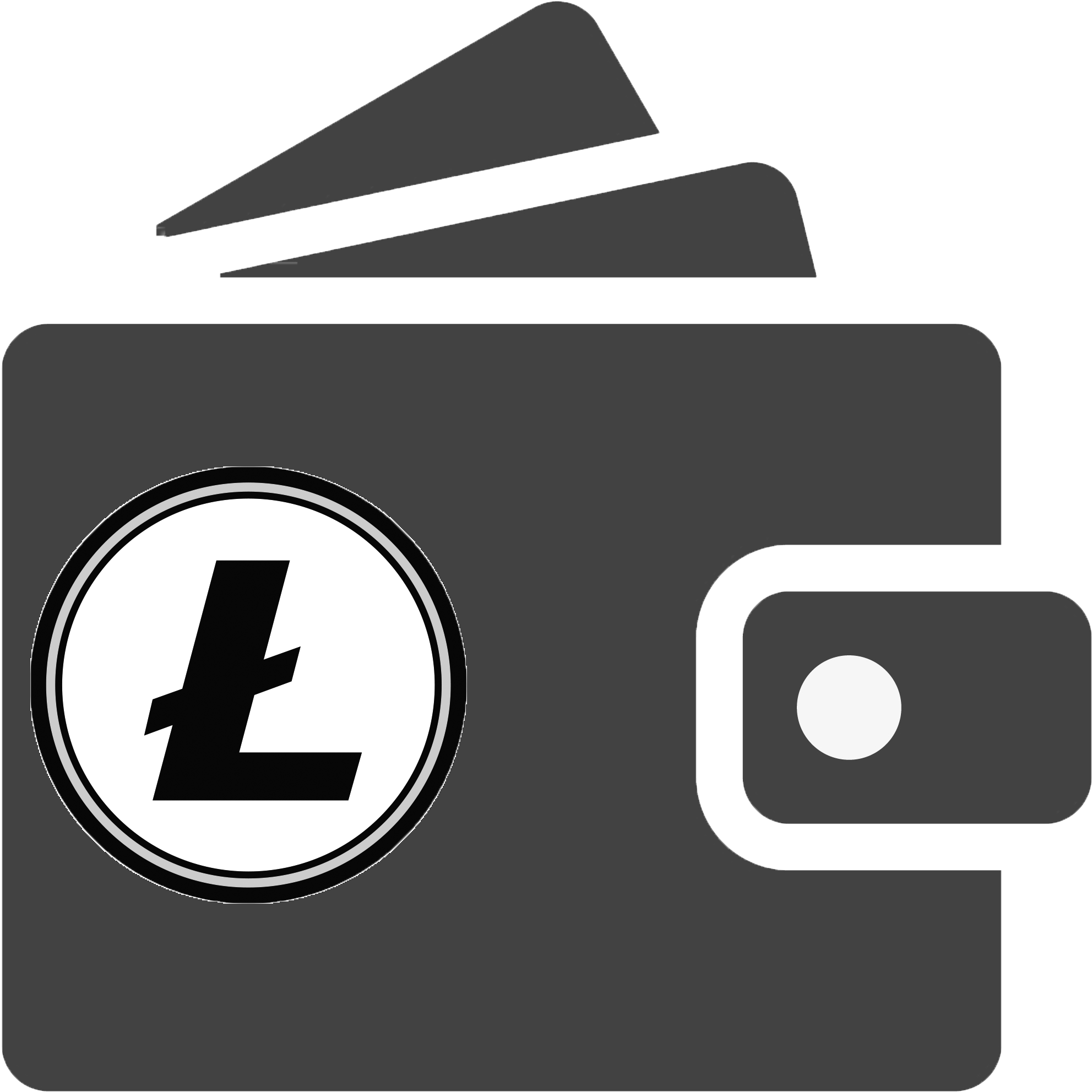 Litecoin Digital Wallet Icon PNG with transparent background