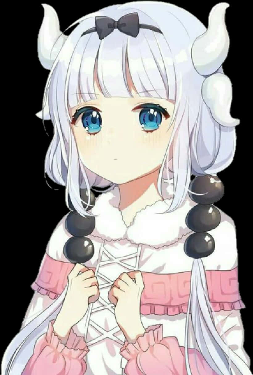 Little Dragon Girl Anime , Png Download - Anime Dragon Girl Kanna, Transparent Png PNG with transparent background