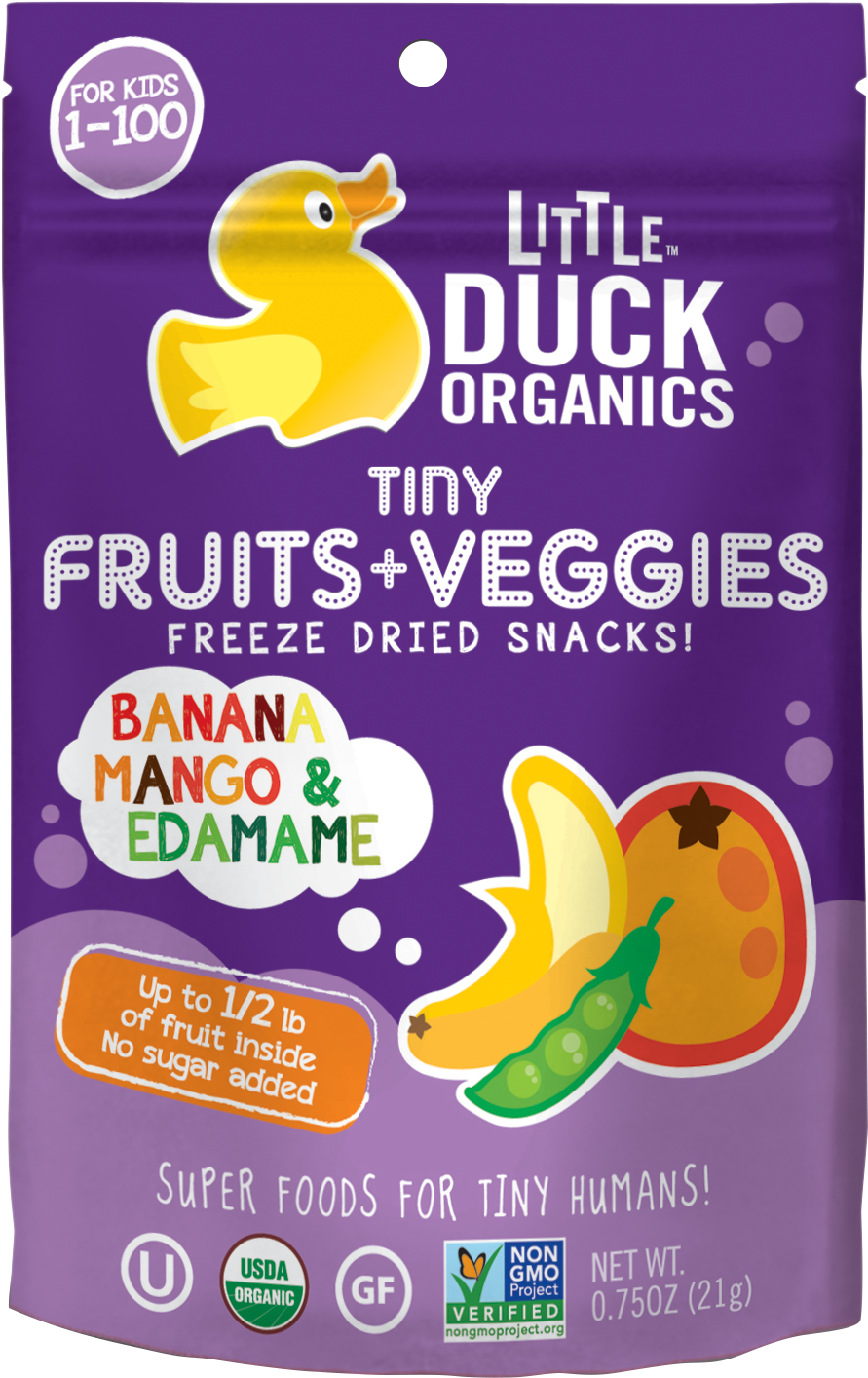 Little Duck Organics Freeze Dried Snacks Packaging