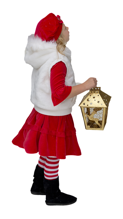 Little Girl Christmas Lantern Outfit