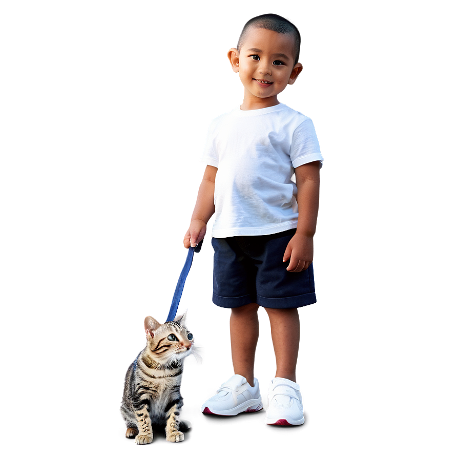 Little Kid With Pets Png Oqs