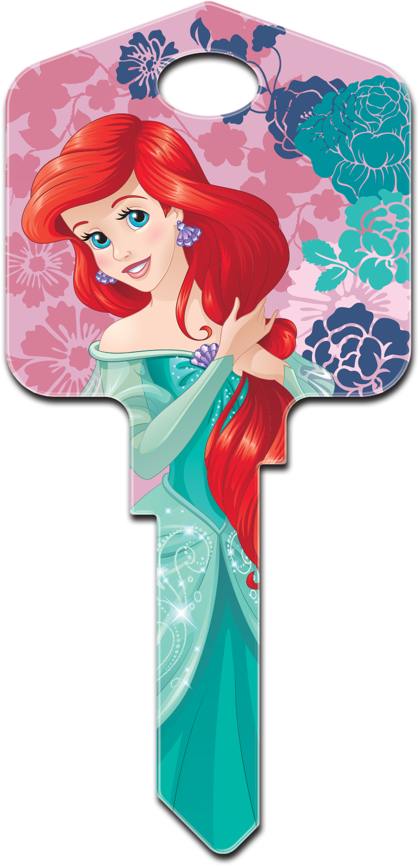 Little Mermaid Key Shaped Tag