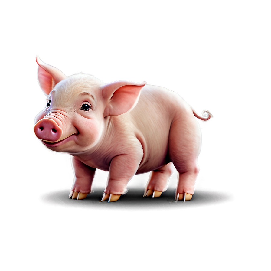 Little Piglet Drawing PNG dco PNG with transparent background