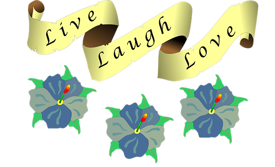 Live Laugh Love Banner Flowers