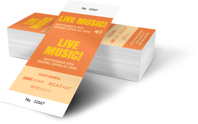 Live Music Event Tickets Stack