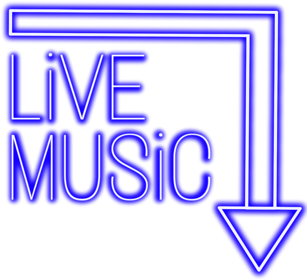 Live Music Neon Sign Graphic PNG with transparent background