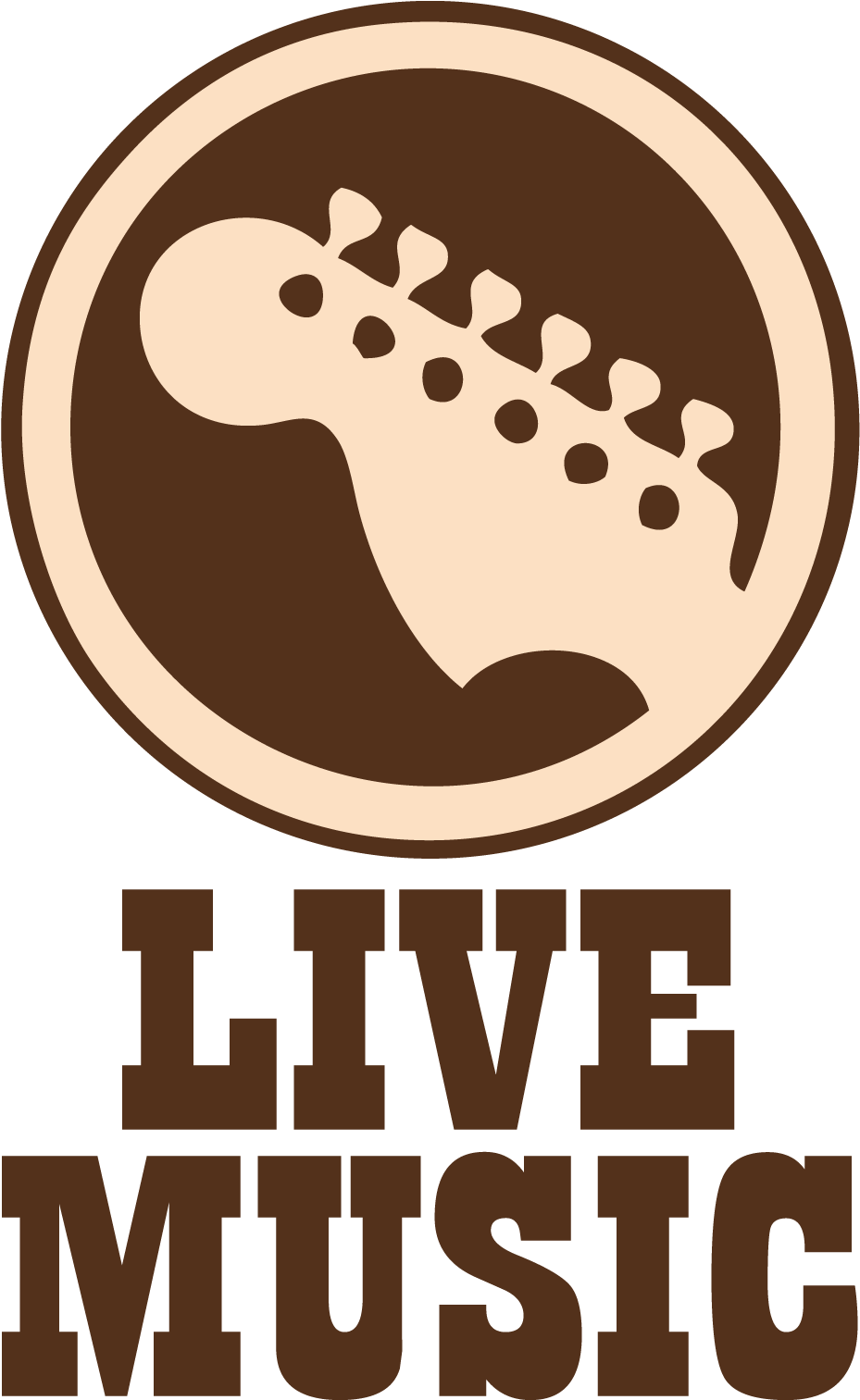 Live Music Sign Graphic PNG with transparent background