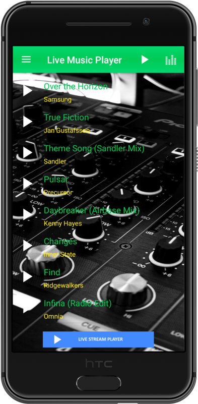 Live Music Streaming App Screen