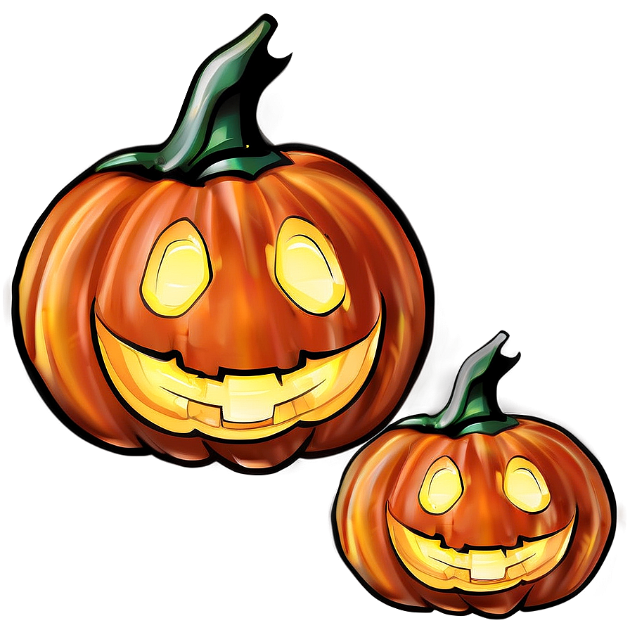 Lively Pumpkin Outline Expression Png 24