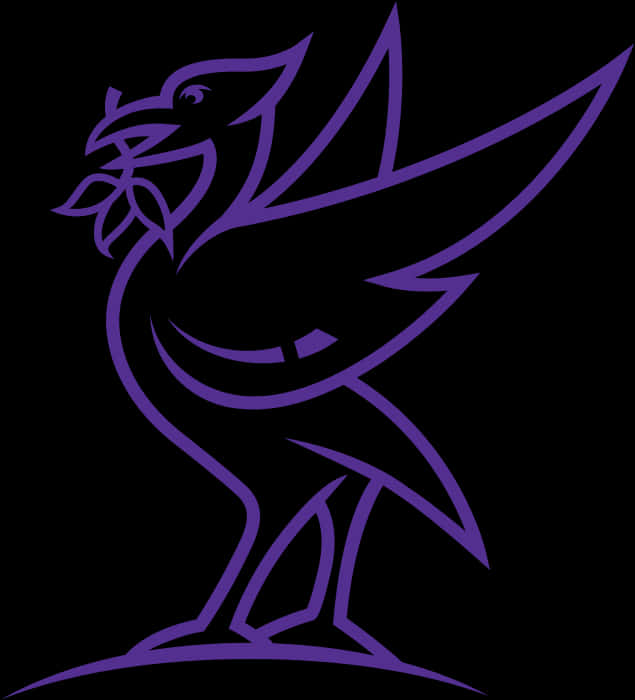 Liverpool F C Liverbird Logo Purple