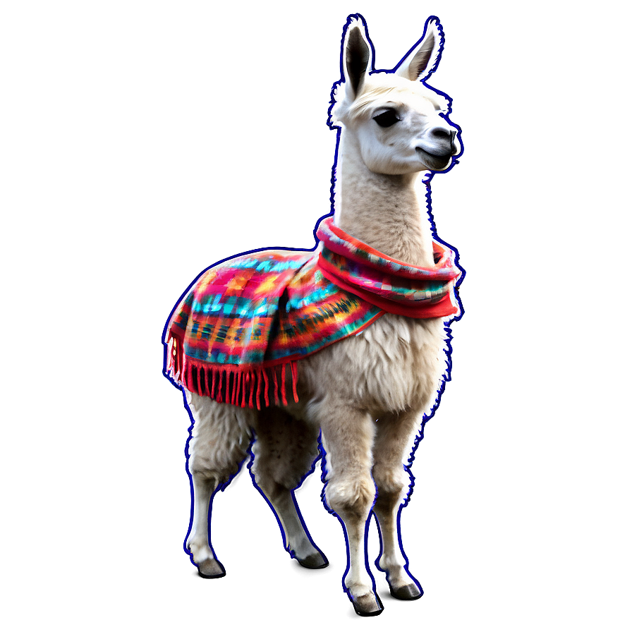 Llama With Scarf Png 06202024