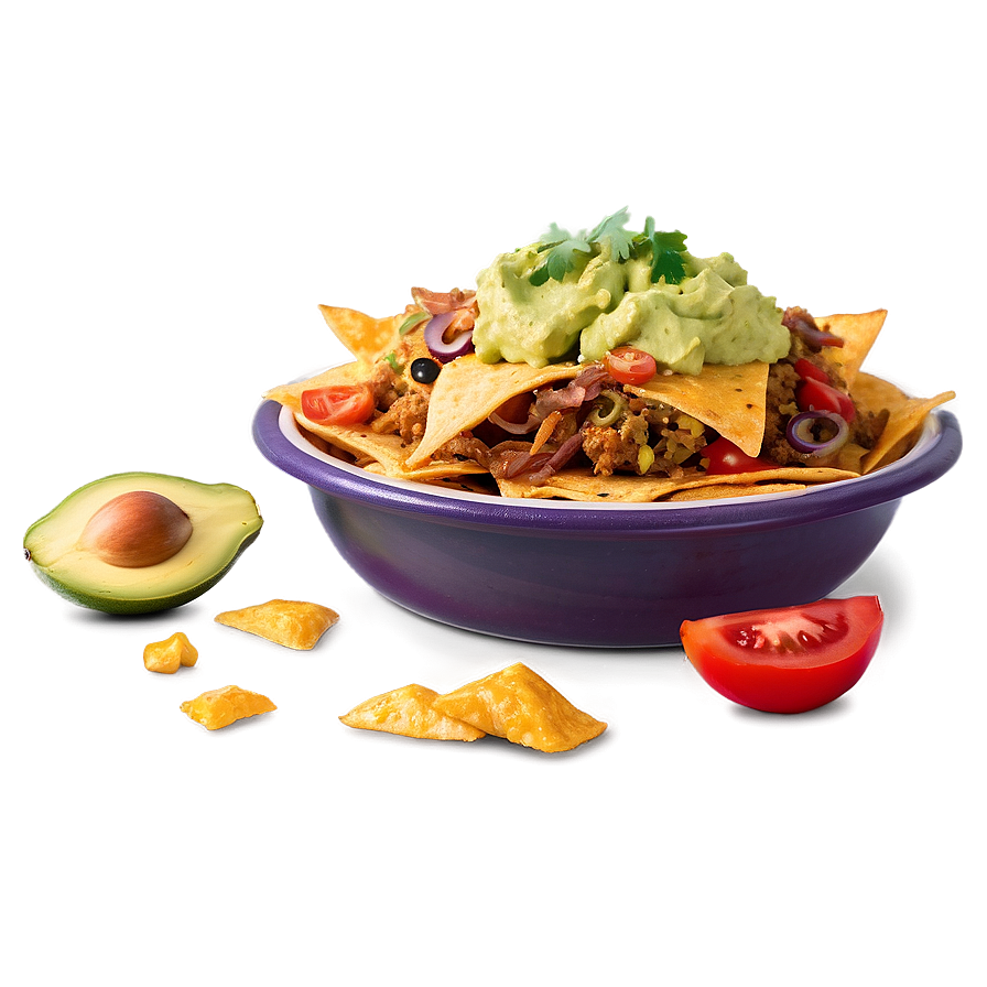 Loaded Nachos With Guacamole Png 73