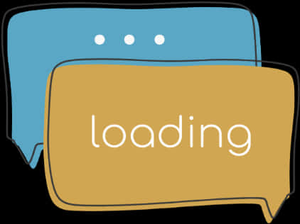 Loading Chat Bubbles Graphic PNG with transparent background