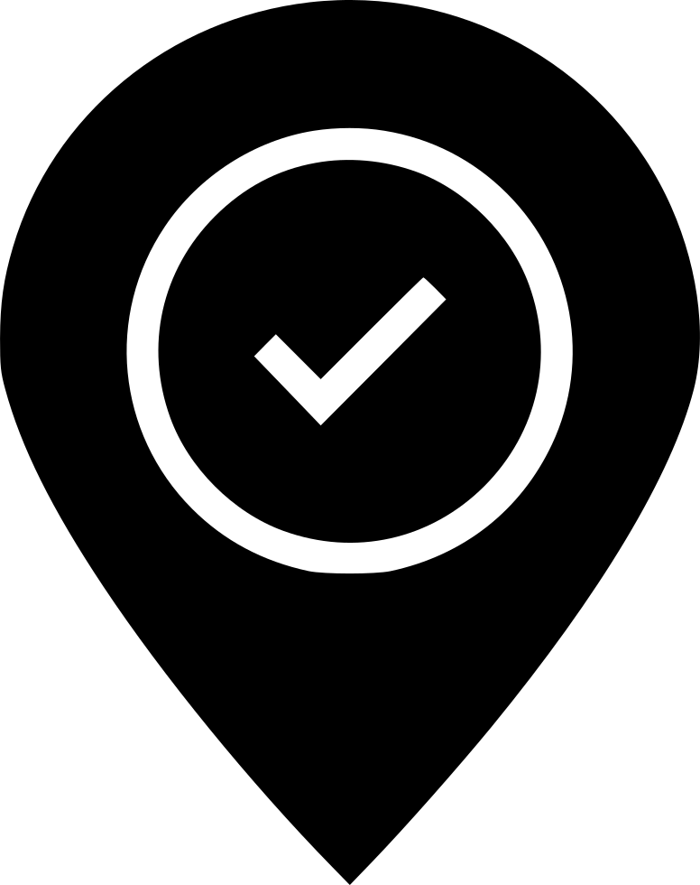 Location Check Mark Icon PNG with transparent background