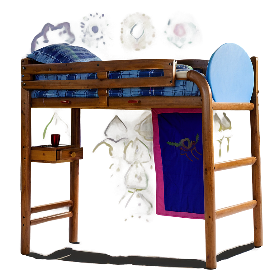 Loft Bunk Bed PNG bmb PNG image with a transparent background, free high-resolution download