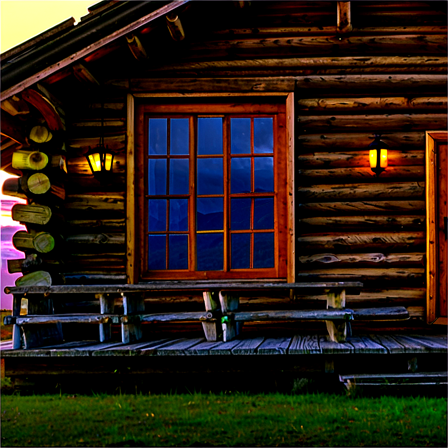 Log Cabin At Sunrise Png Cve