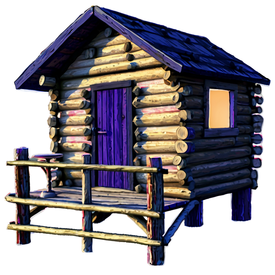 Log Cabin At Sunset Png Oys99