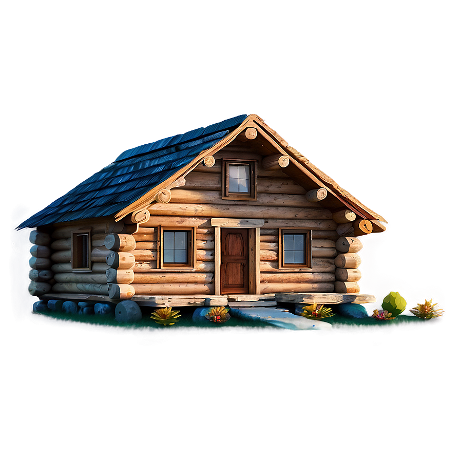 Log Cabin In Autumn Png Qtx