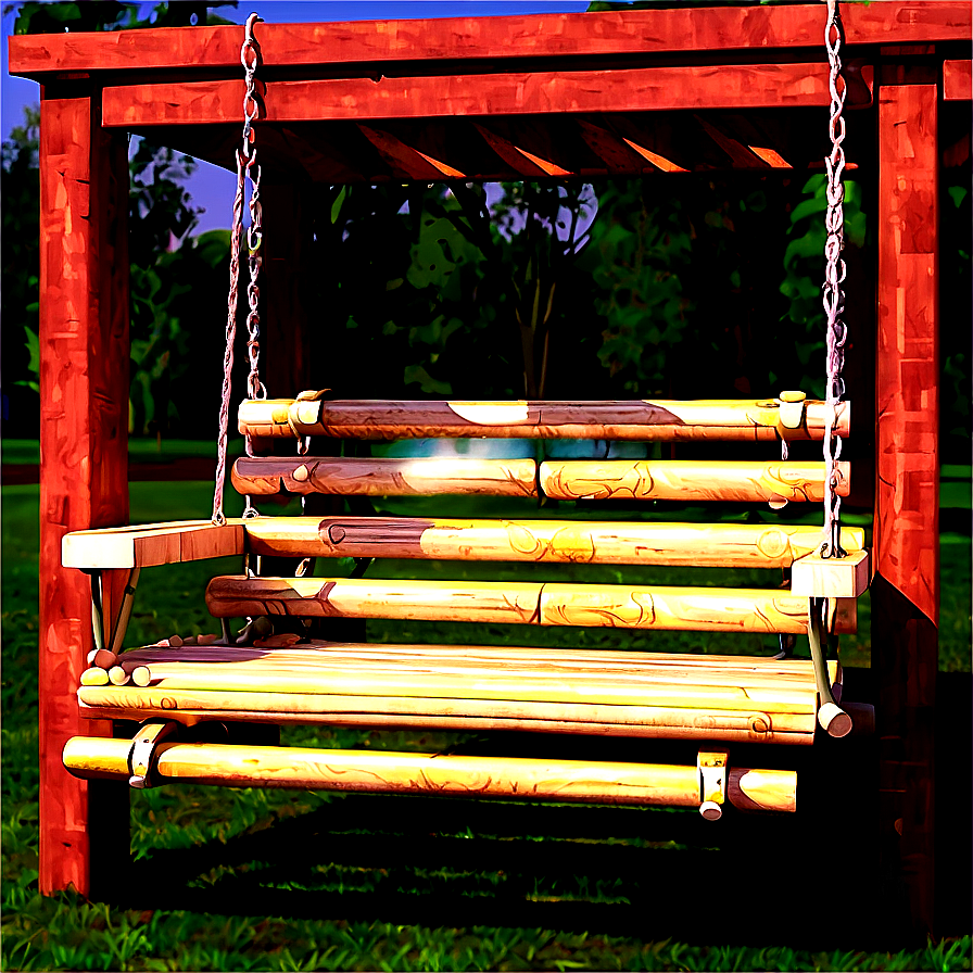 Log Cabin With Porch Swing Png 06122024