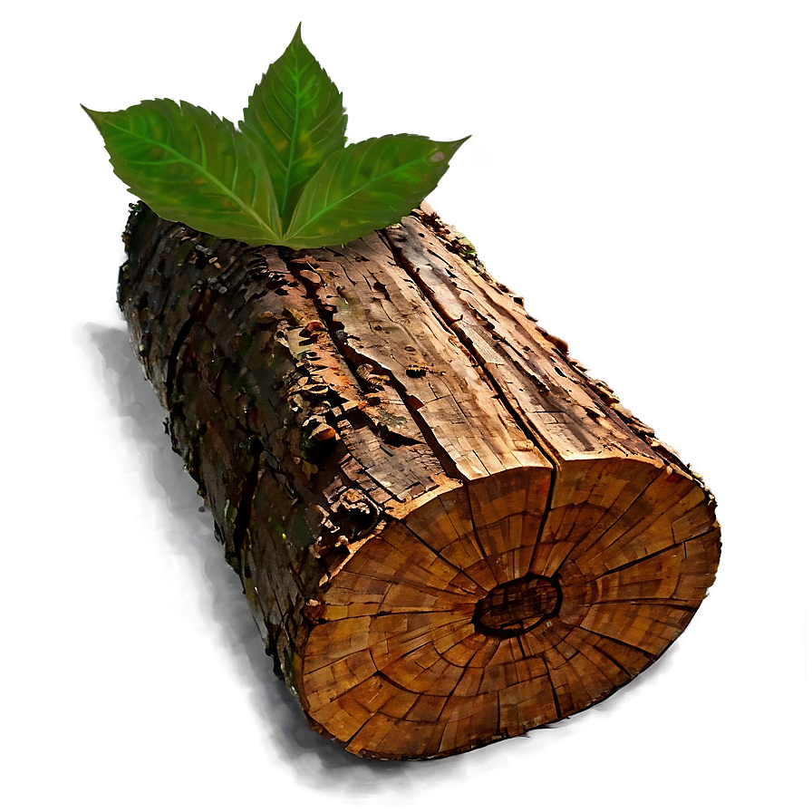 Log With Leaves Png Ivx11