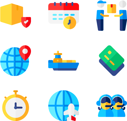 Logisticsand Shipping Icons Set