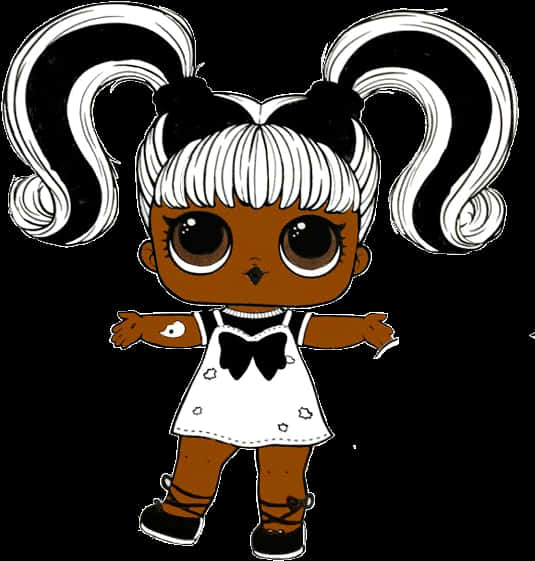 Lol Surprise Doll Blackand White