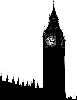 London Iconic Black Cab PNG with transparent background
