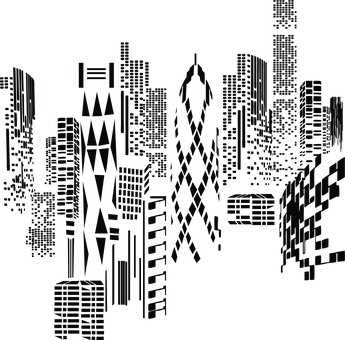 London Skyline Silhouette PNG with transparent background