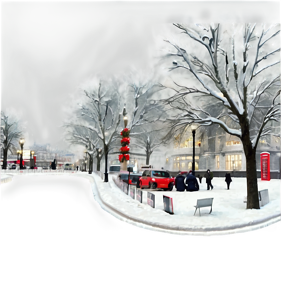 London Winter Wonderland Scene PNG 06232024 PNG with transparent background