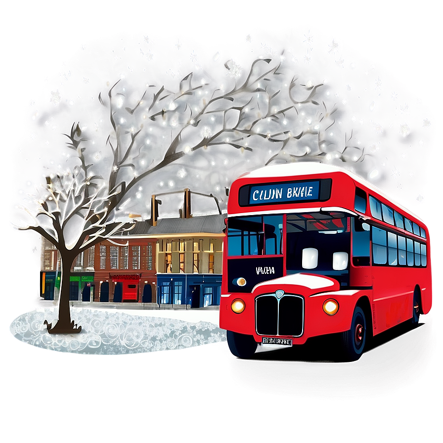 London Winter Wonderland Scene PNG drs17 PNG with transparent background