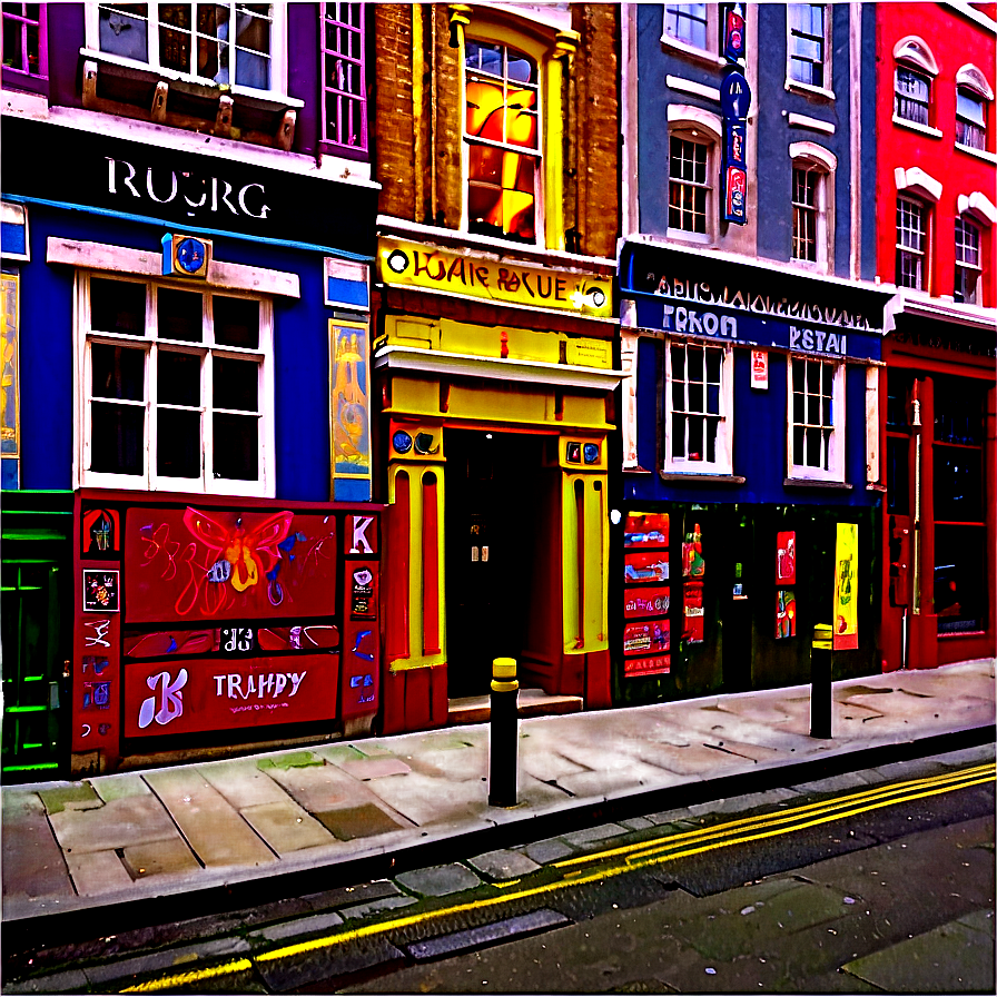 London's Lively Soho District PNG xjk34 PNG with transparent background