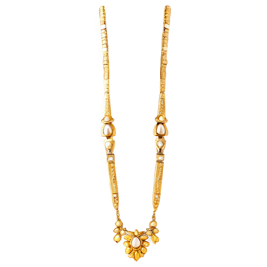 Long Gold Necklace Png Rvq65