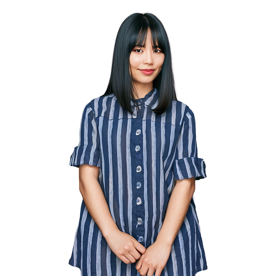 Long Hair With Bangs Png 22