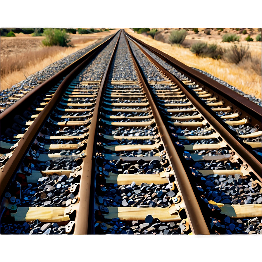 Long Straight Railroad Tracks Png 06122024