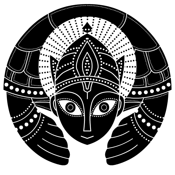 Lord Balaji Blackand White Vector Art