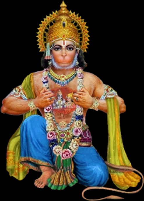 Lord Hanuman Revealing Rama Sita In His Heart.jpg