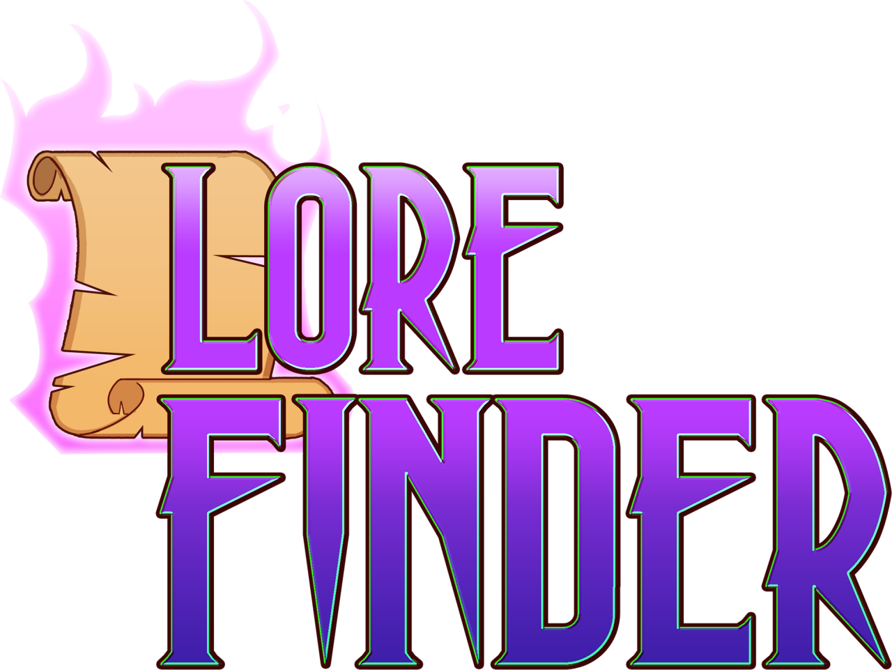 Lore Finder Game Logo PNG with transparent background