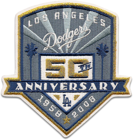 Los Angeles Dodgers50th Anniversary Patch