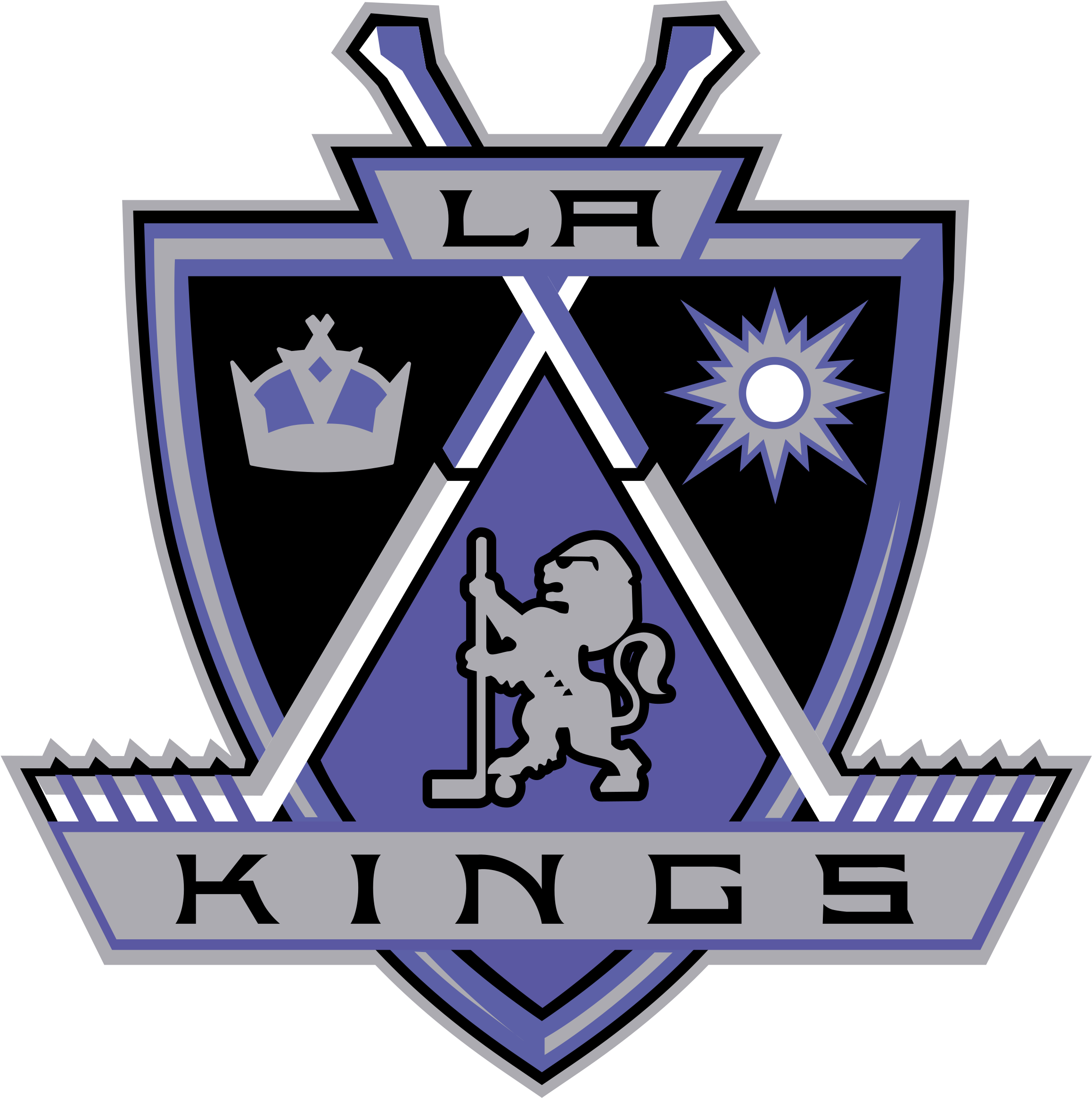 Los Angeles Kings Logo Png Transparent - La Kings Purple Logo PNG image with a transparent background, free high-resolution download