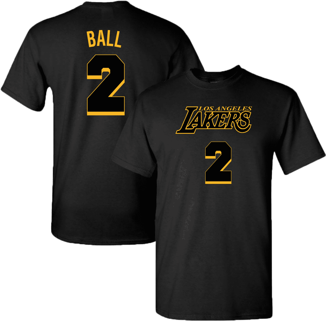 Los Angeles Lakers Number2 Ball T Shirt Design