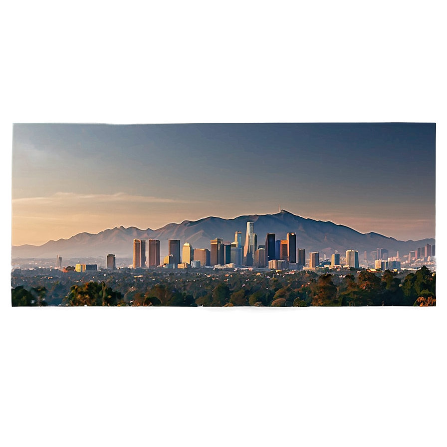 Los Angeles Skyline From Hollywood Hills Png 88